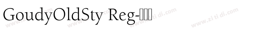 GoudyOldSty Reg字体转换